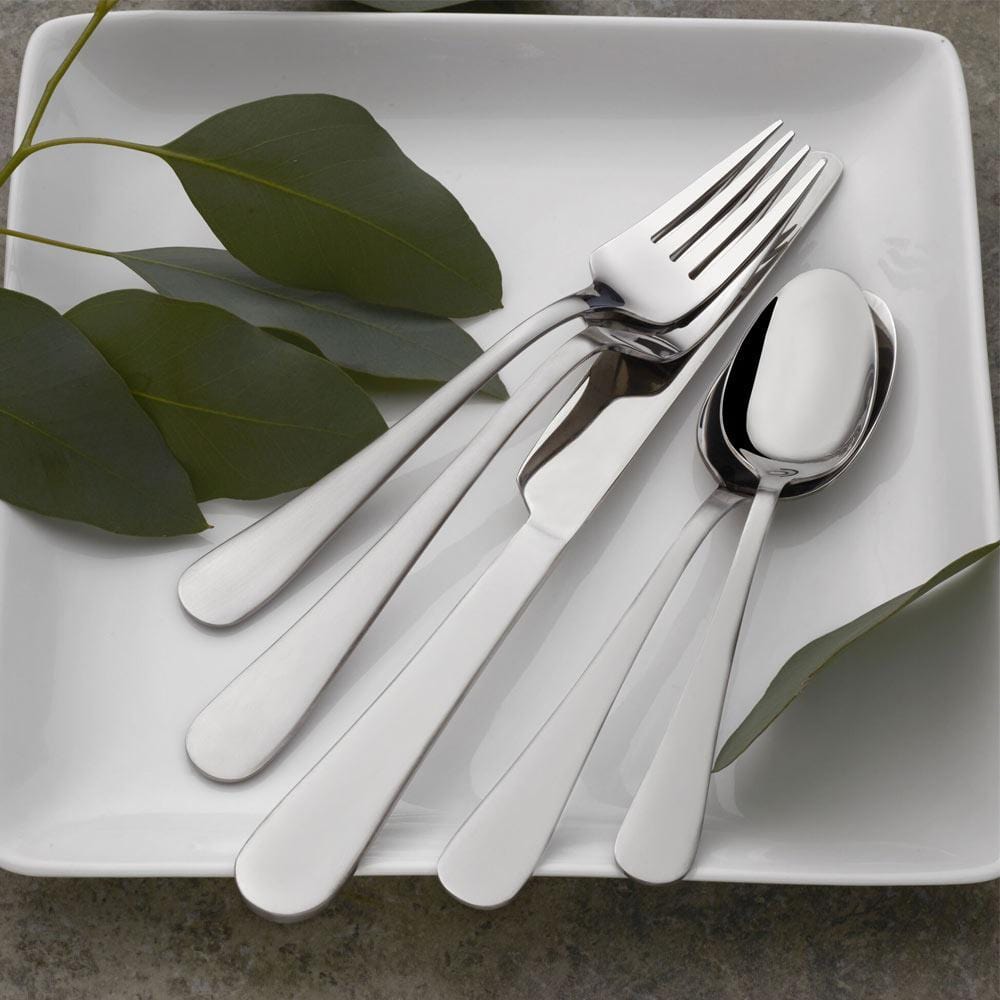 Satin Symmetry 42 Piece Flatware Set, Service For 8