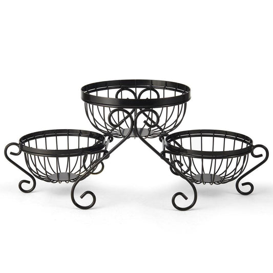 Scroll Set Of 3 Fruit Storage Baskets