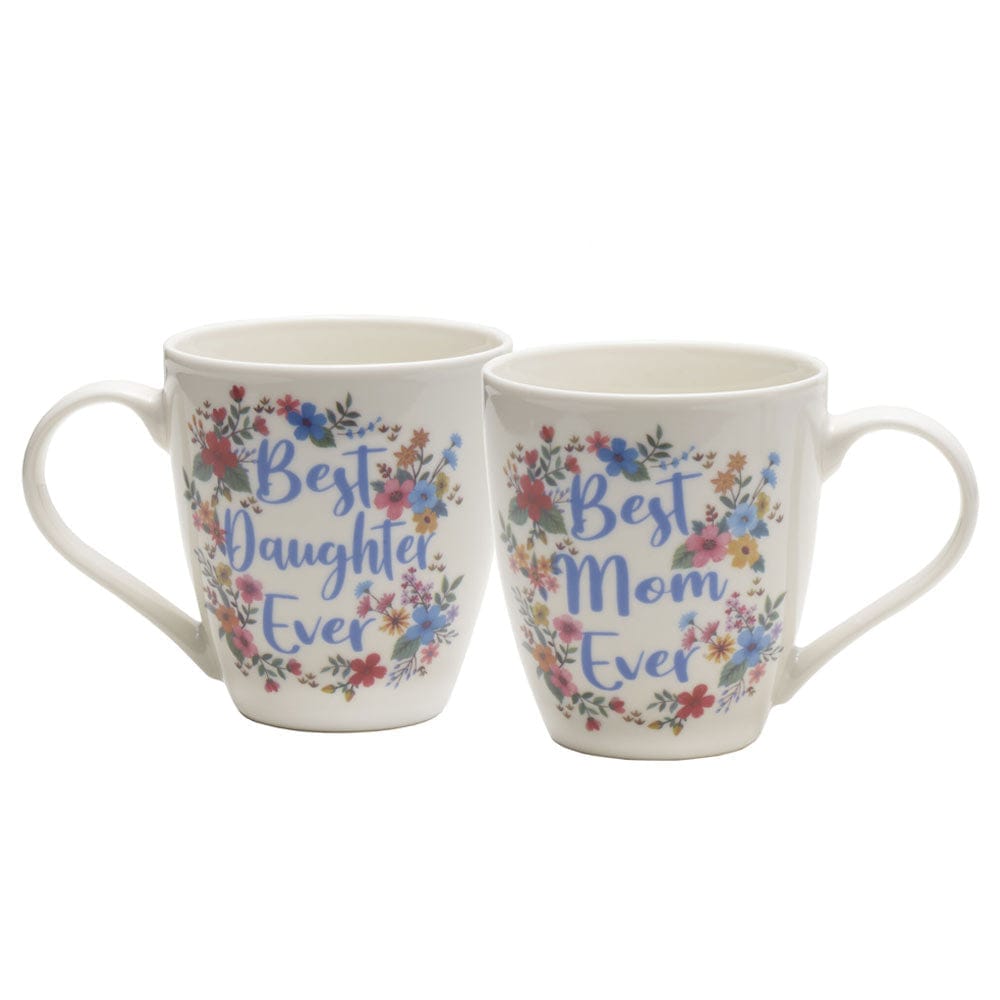 Sentiment Mugs Set Of 2 Best Daughter Best Mom Ever Mugs