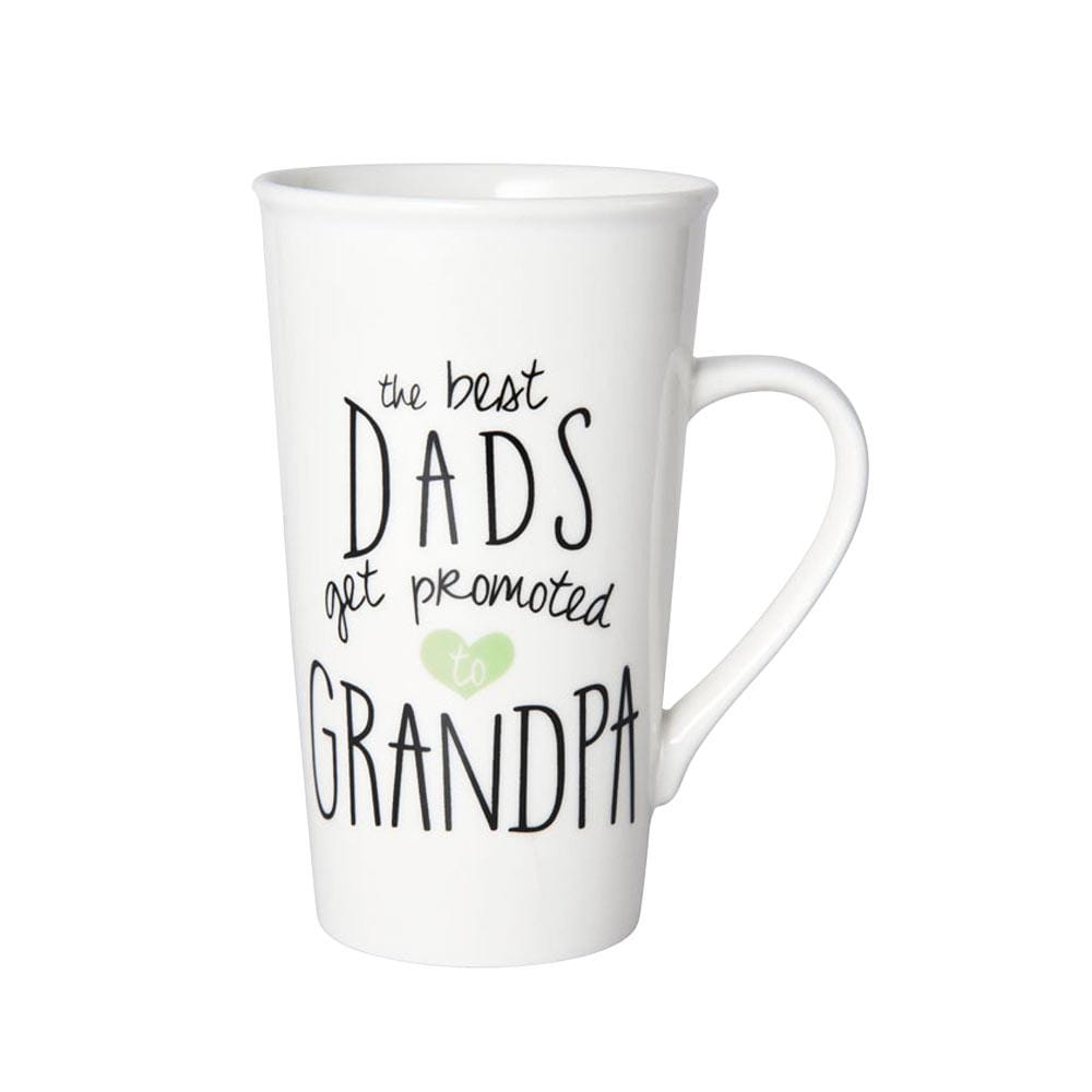 Sentiment Mugs The Best Dads Get Promoted To Grandpa Latte Mug