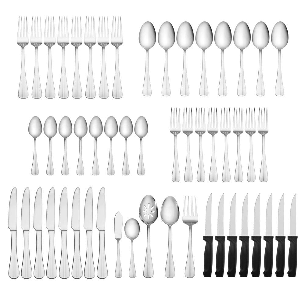 Simplicity 53 Piece Flatware Set, Service For 8