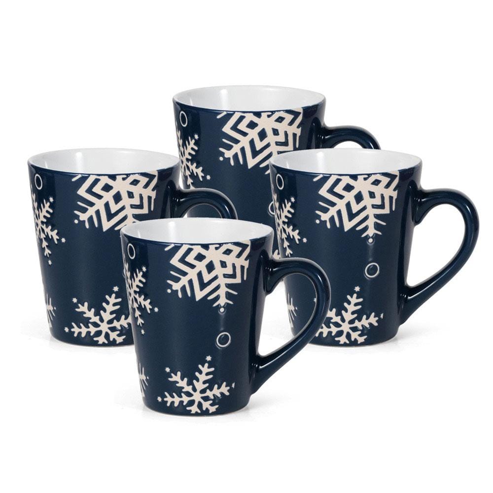 Snow Flurry Set Of 4 Mugs