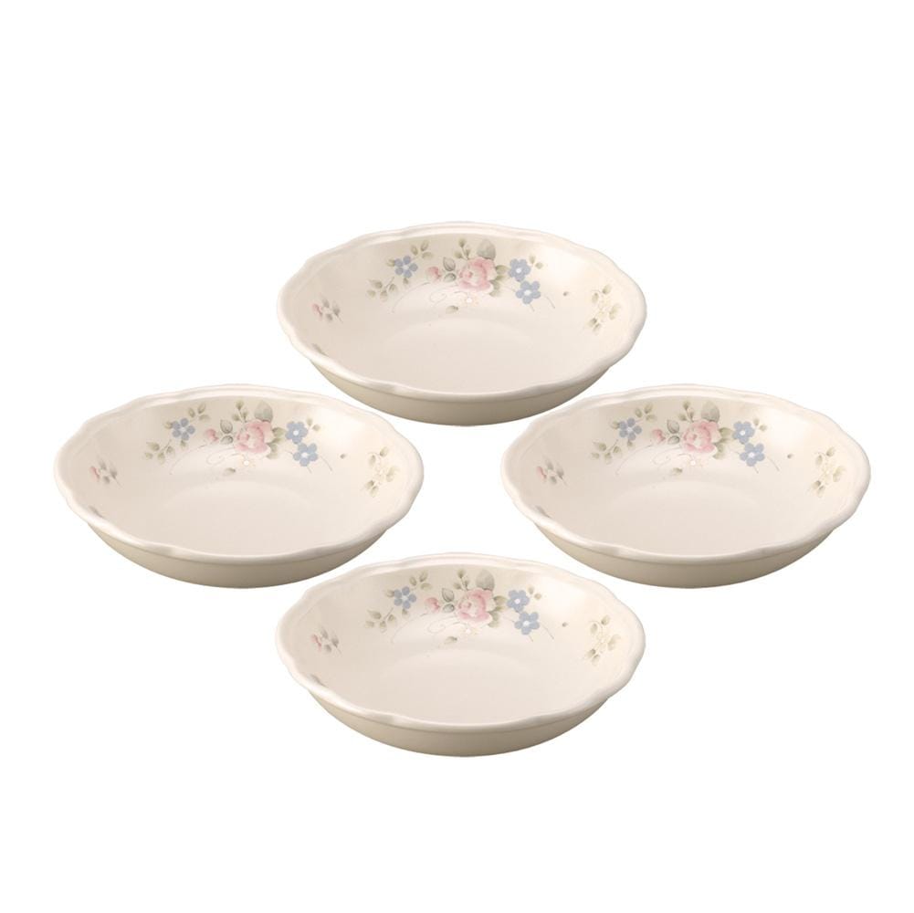 Tea Rose Individual Pasta Bowls, Set Of 4