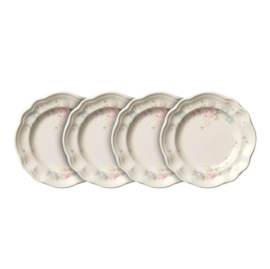 Tea Rose Set Of 4 Dessert Plates