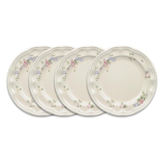 Tea Rose Set Of 4 Luncheon Plates