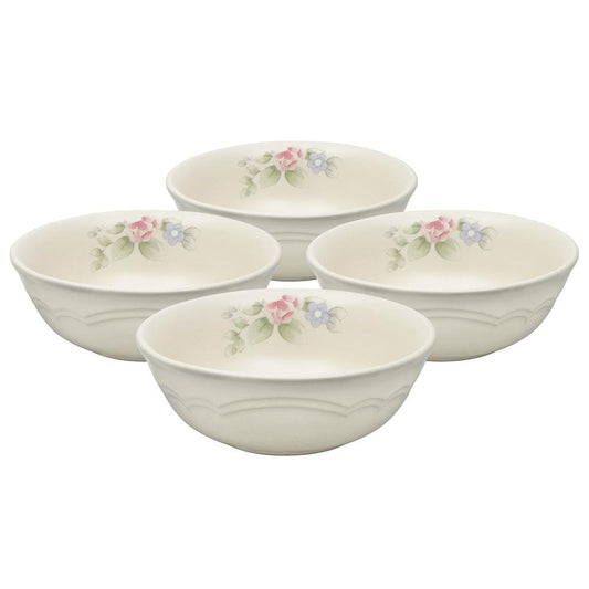 Tea Rose Set Of 4 Soup Cereal Bowls