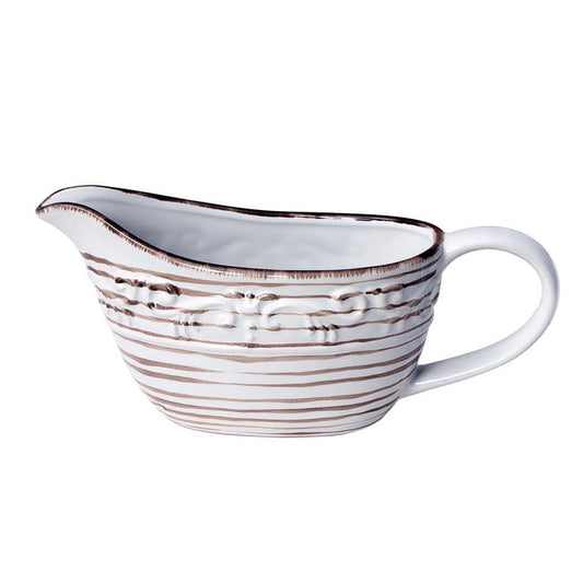 Trellis White Gravy Boat