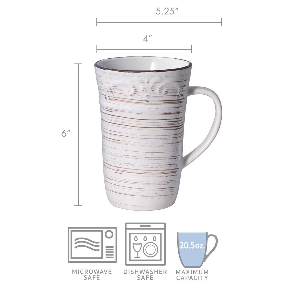 Trellis White Latte Mug