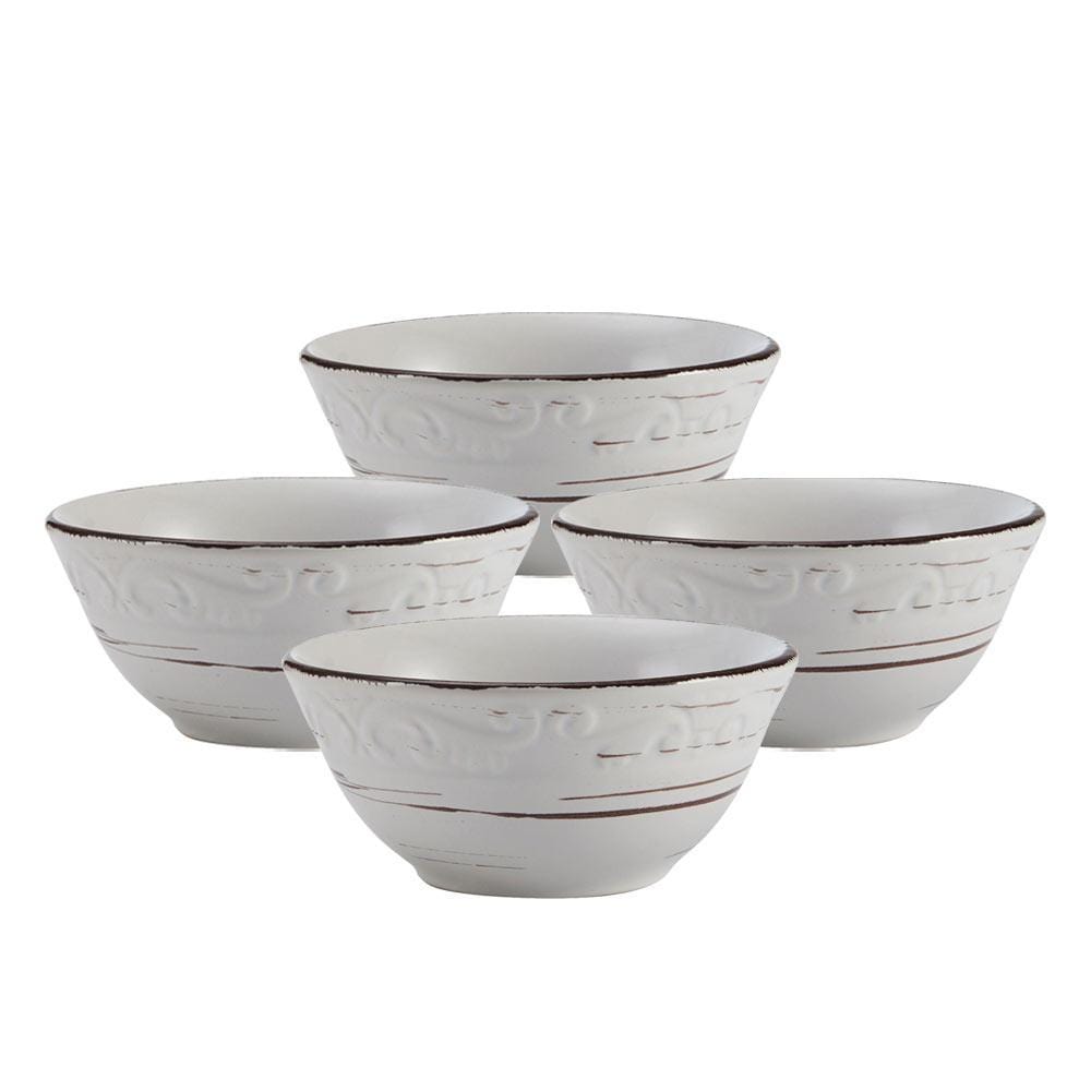 Trellis White Set Of 4 Fruit Bowls