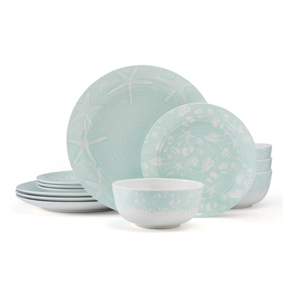 Venice 12 Piece Outdoor Melamine Dinnerware Set, Service For 4