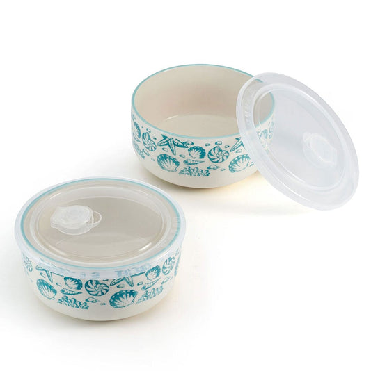 Venice Set Of 2 Storage Bowls With Lids