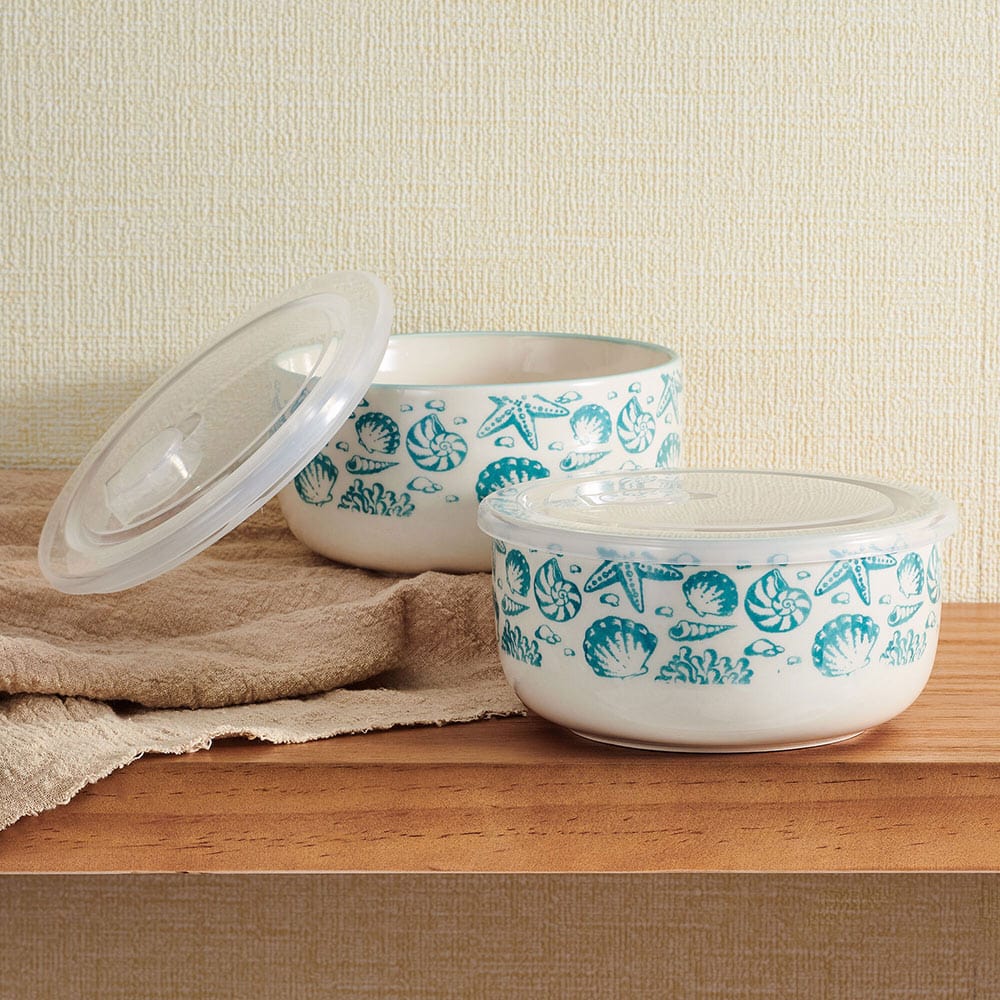 Venice Set Of 2 Storage Bowls With Lids