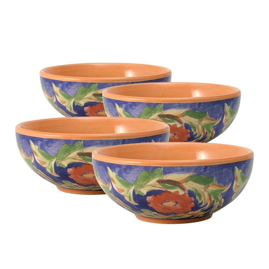 Villa Della Luna Set Of 4 Fleur Soup Or Cereal Bowls