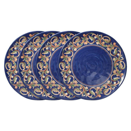 Villa Della Luna Set Of 4 Outdoor Melamine Dinner Plates