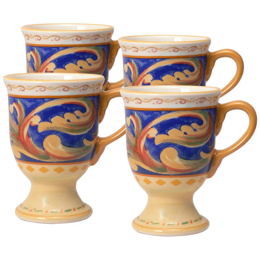 Villa Della Luna Set Of 4 Pedestal Mugs