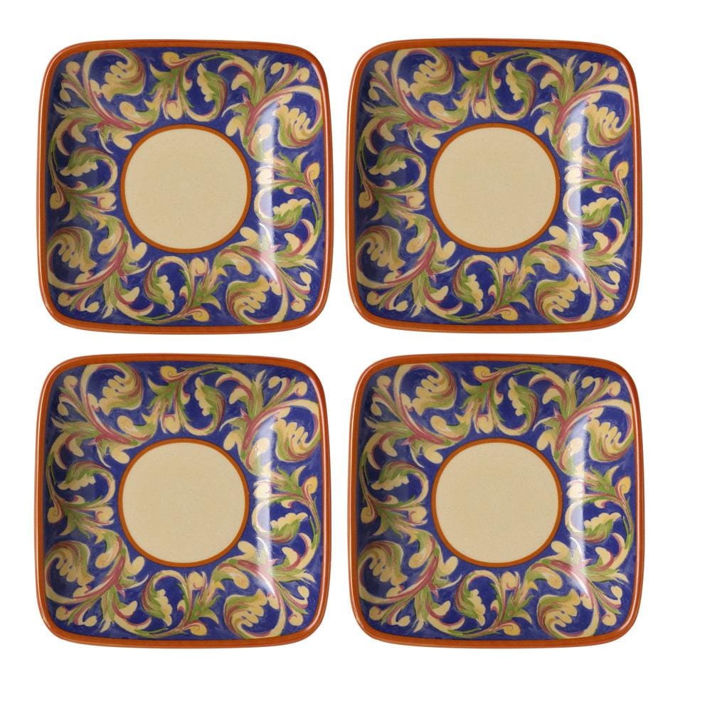 Villa Della Luna Set Of 4 Wine Tapas Plates