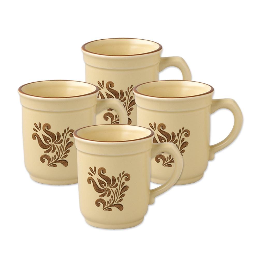 Village Set Of 4 Mugs