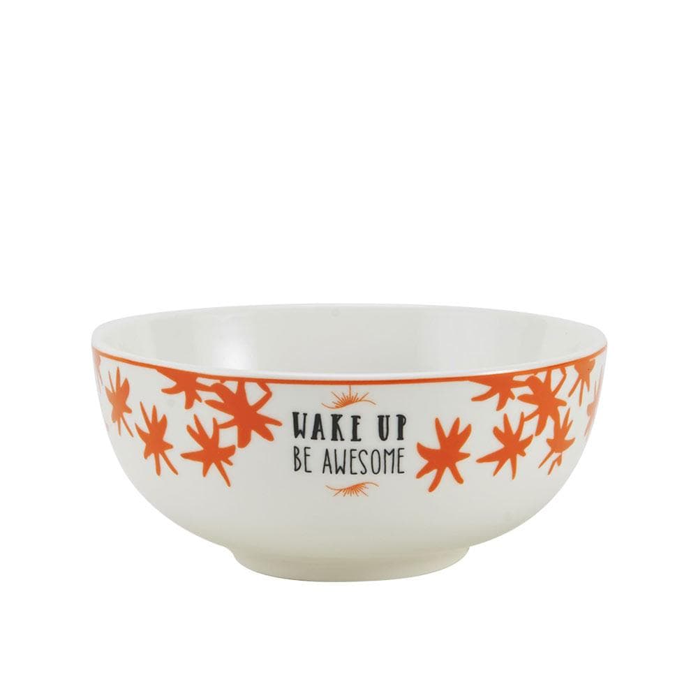 Wake Up Be Awesome Soup Cereal Bowl