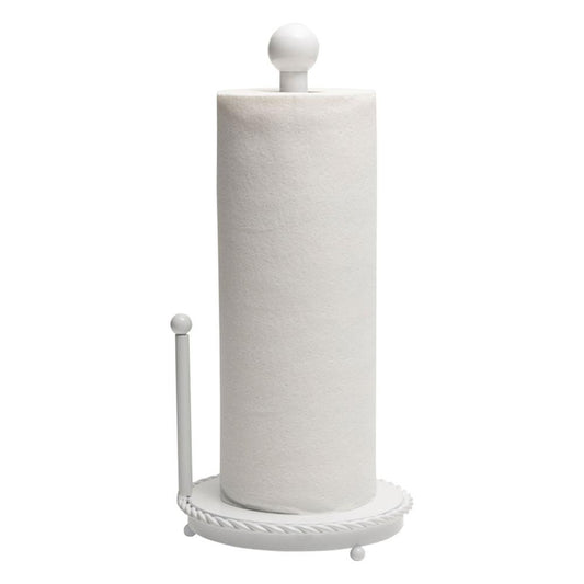 White Rope Paper Towel Holder