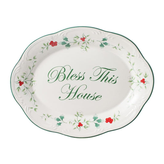 Winterberry Bless This House Plate