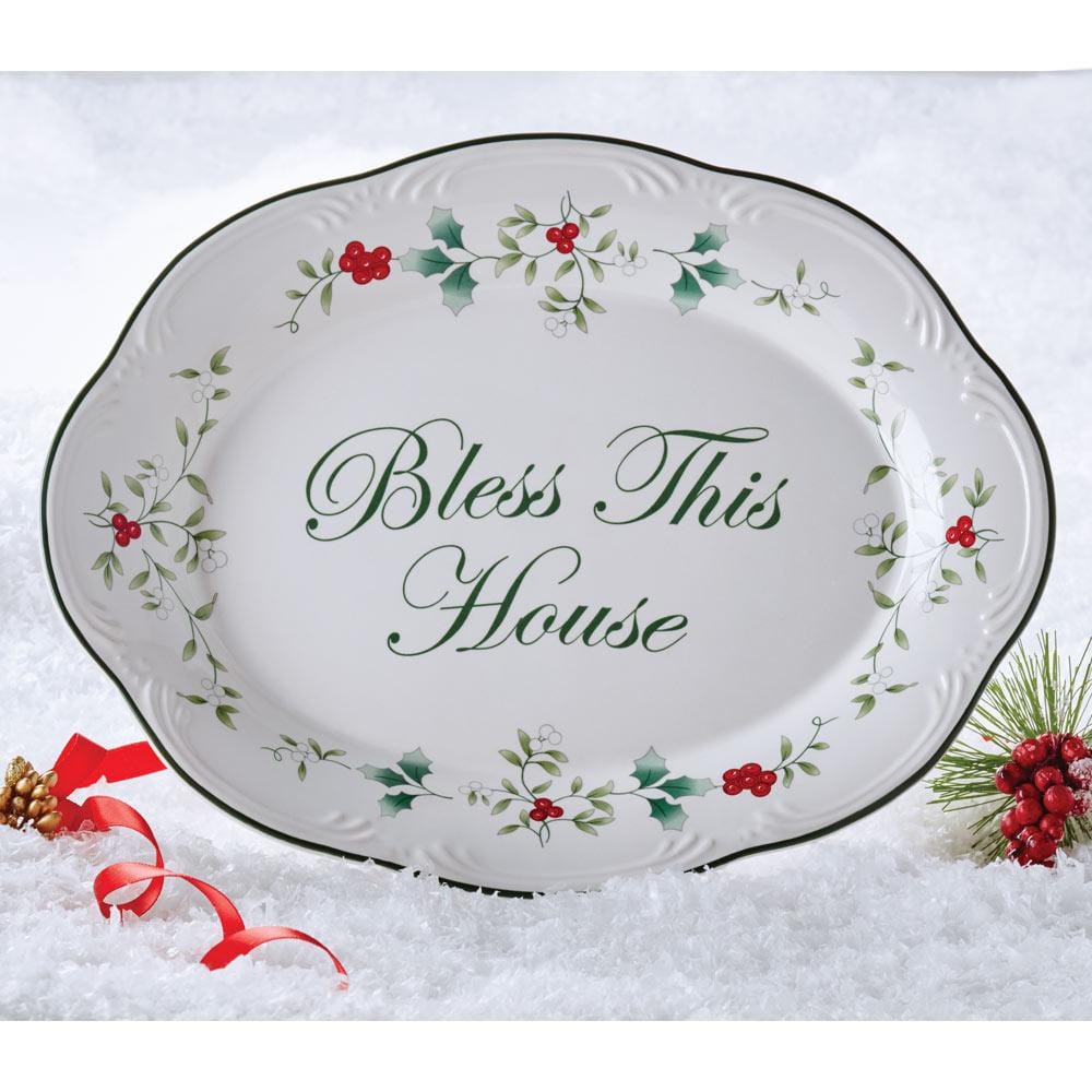 Winterberry Bless This House Plate