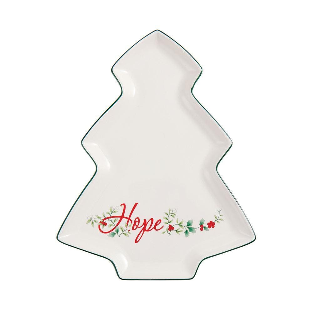 Winterberry Hope Christmas Tree Plate