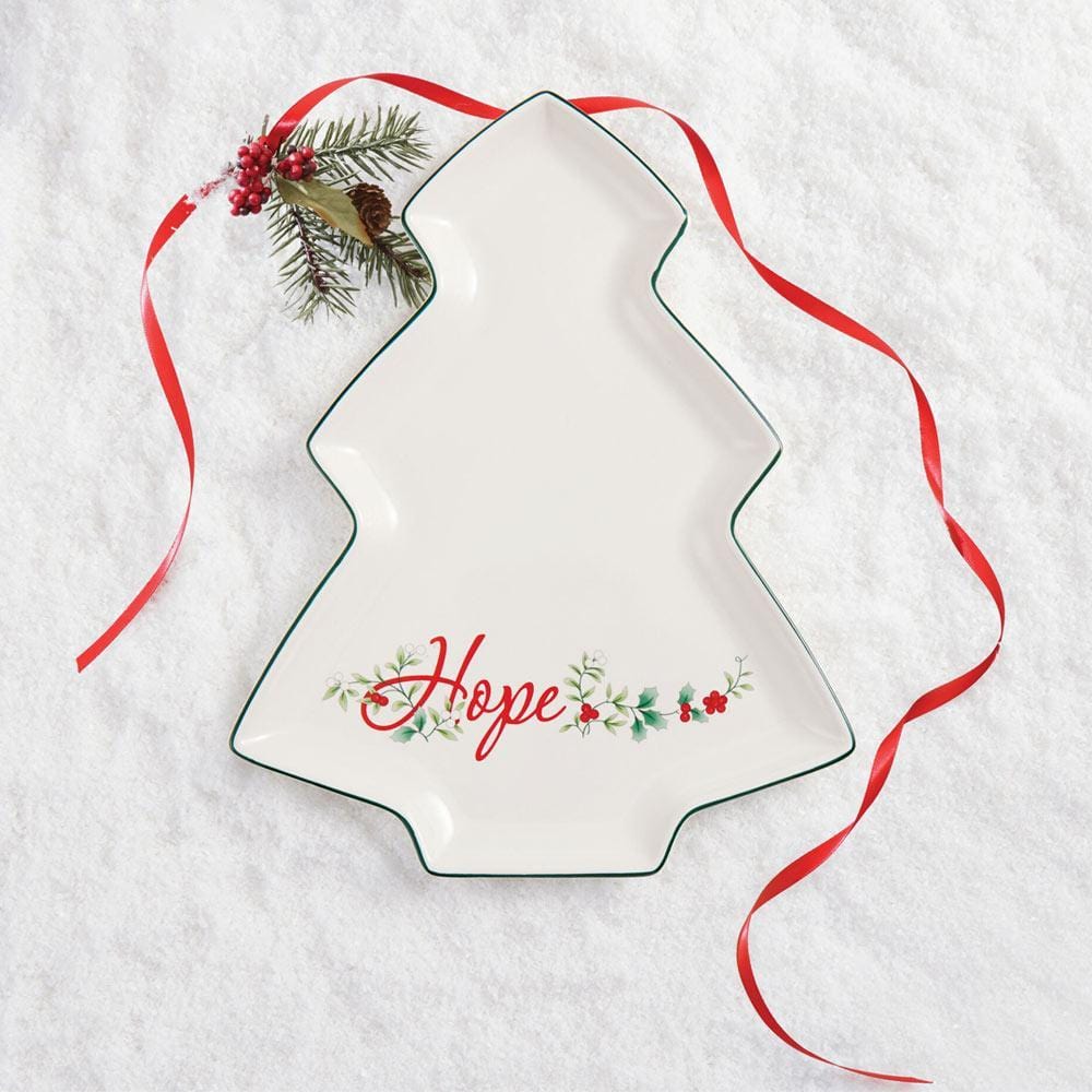 Winterberry Hope Christmas Tree Plate