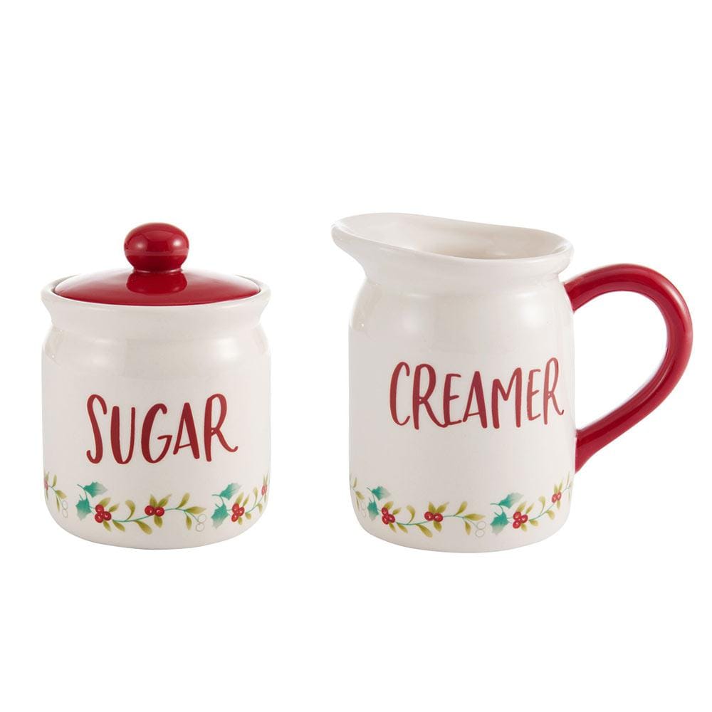 Winterberry Red Sugar And Creamer Set