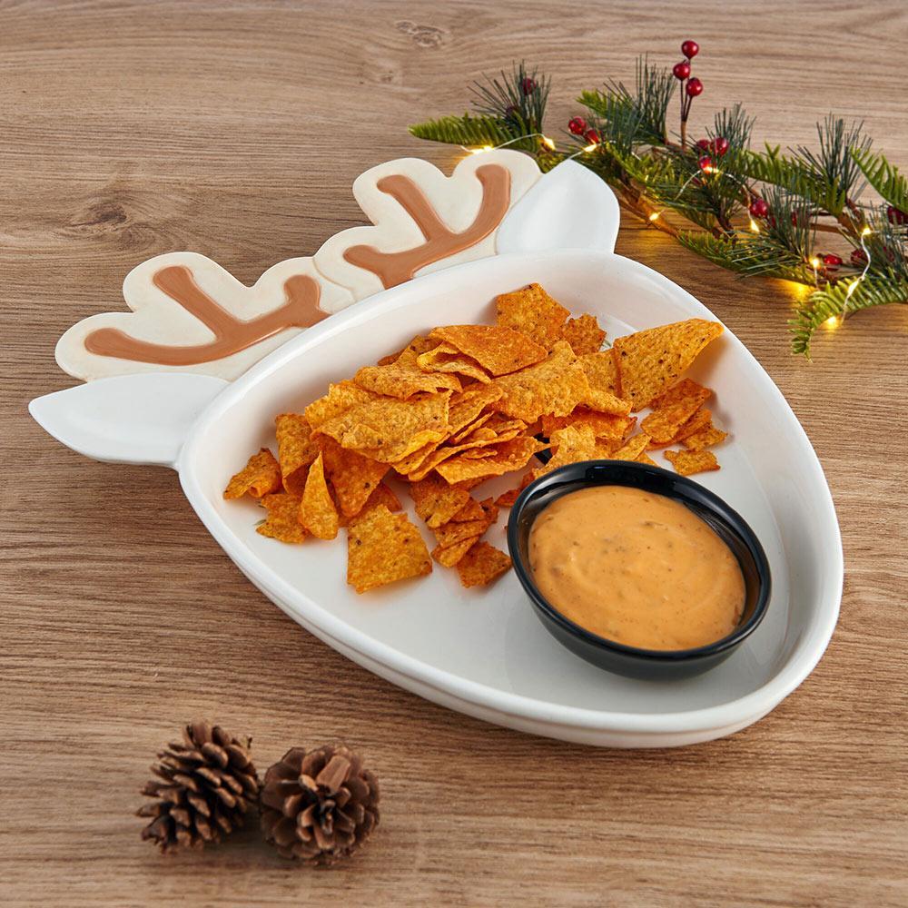 Winterberry Reindeer Chip And Dip Platter