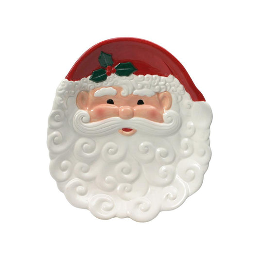 Winterberry Santa Figural Cookie Plate