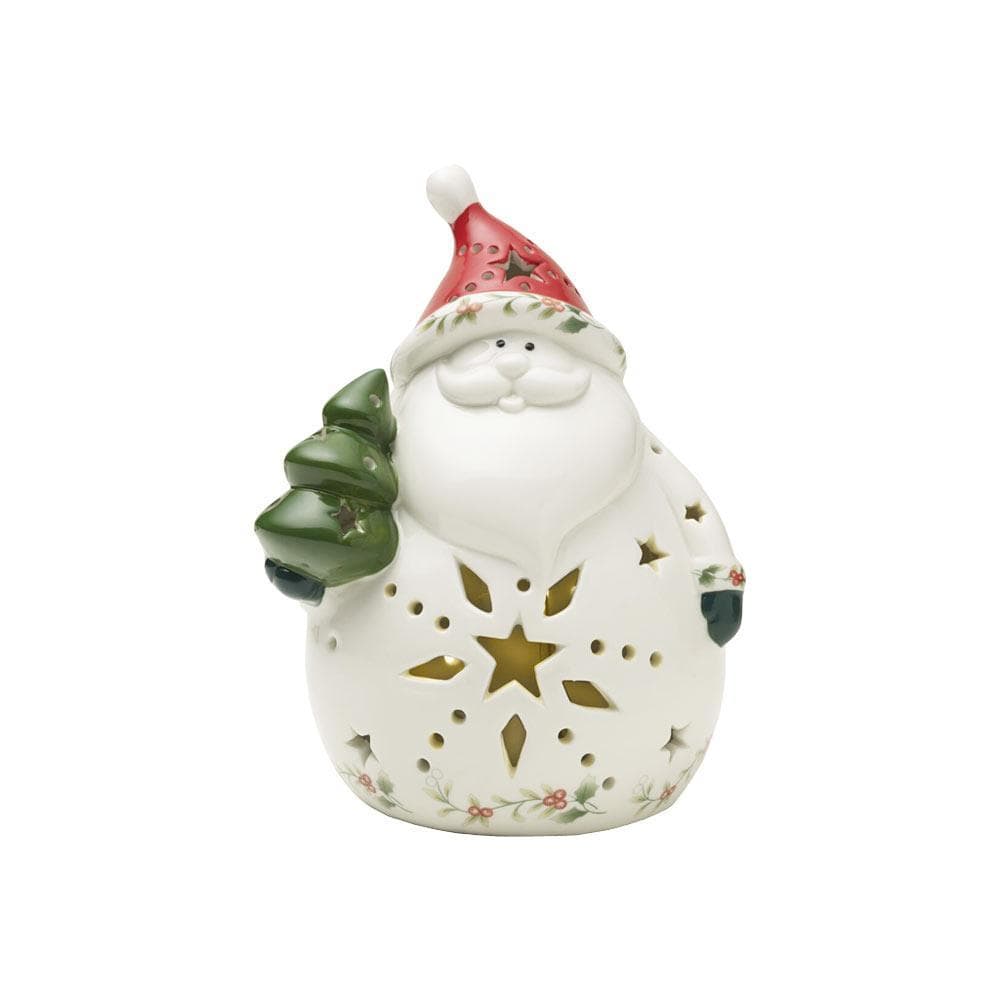 Winterberry Santa With LED Light