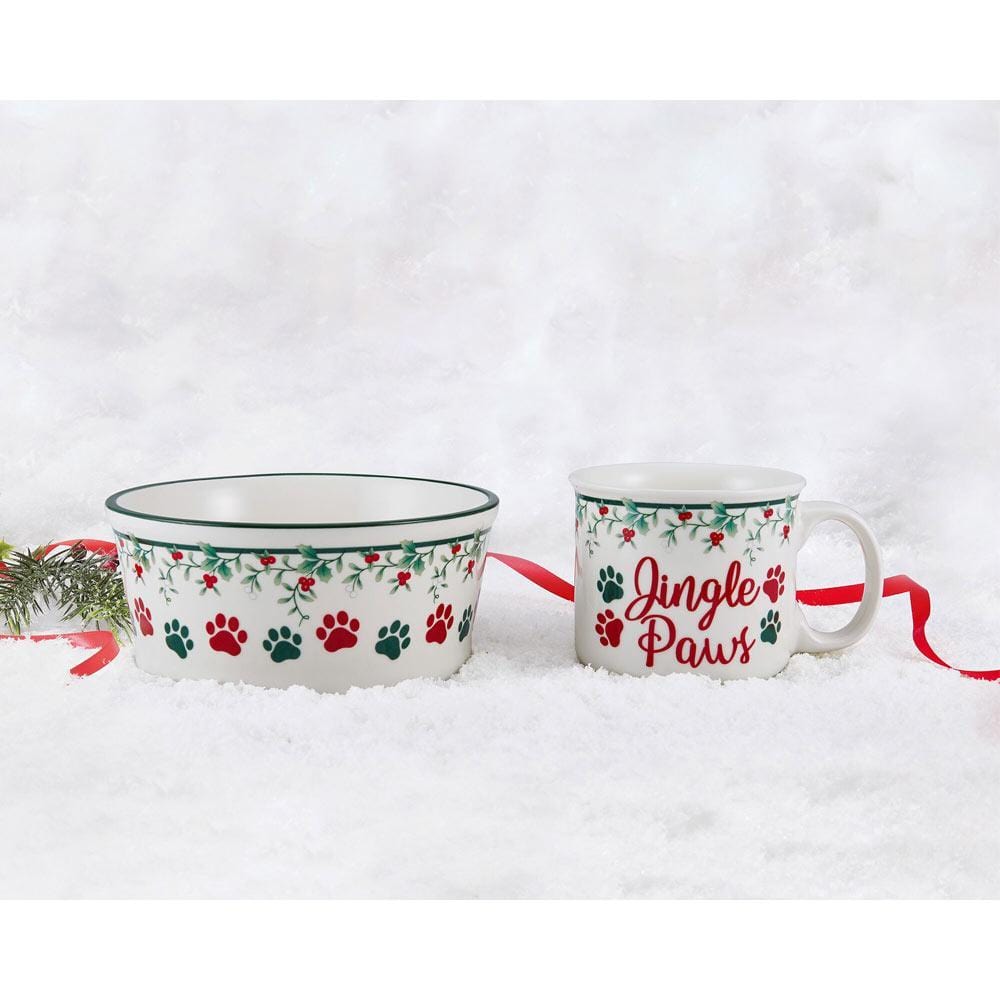 Winterberry Sentiment Mug And Pet Bowl Set