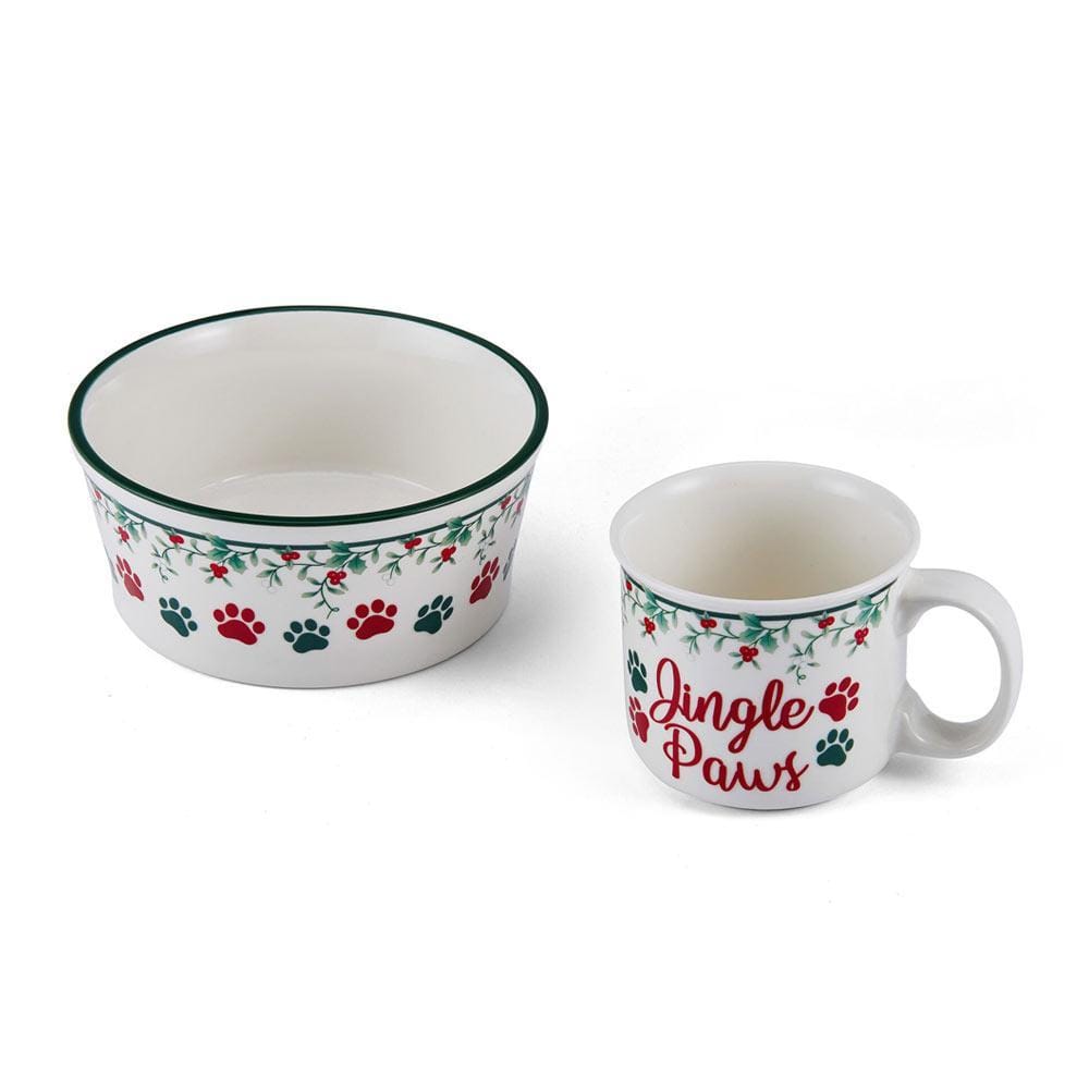 Winterberry Sentiment Mug And Pet Bowl Set