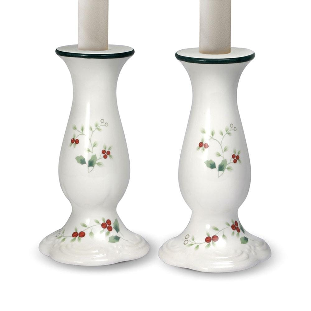 Winterberry Set Of 2 Candleholders