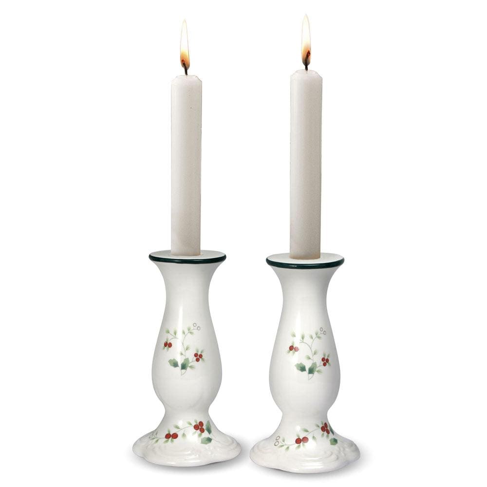 Winterberry Set Of 2 Candleholders