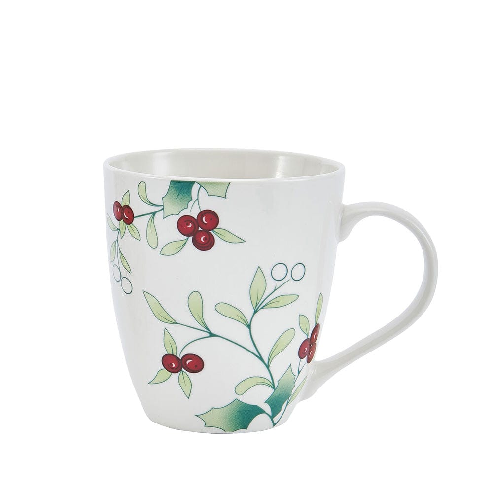 Winterberry Set Of 2 Holly Mugs