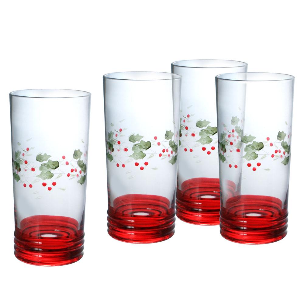 Winterberry Set Of 4 Cooler Glasses