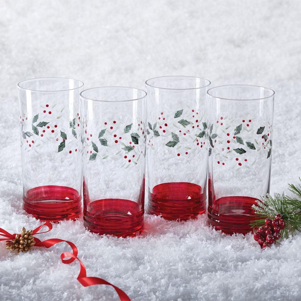 Winterberry Set Of 4 Cooler Glasses