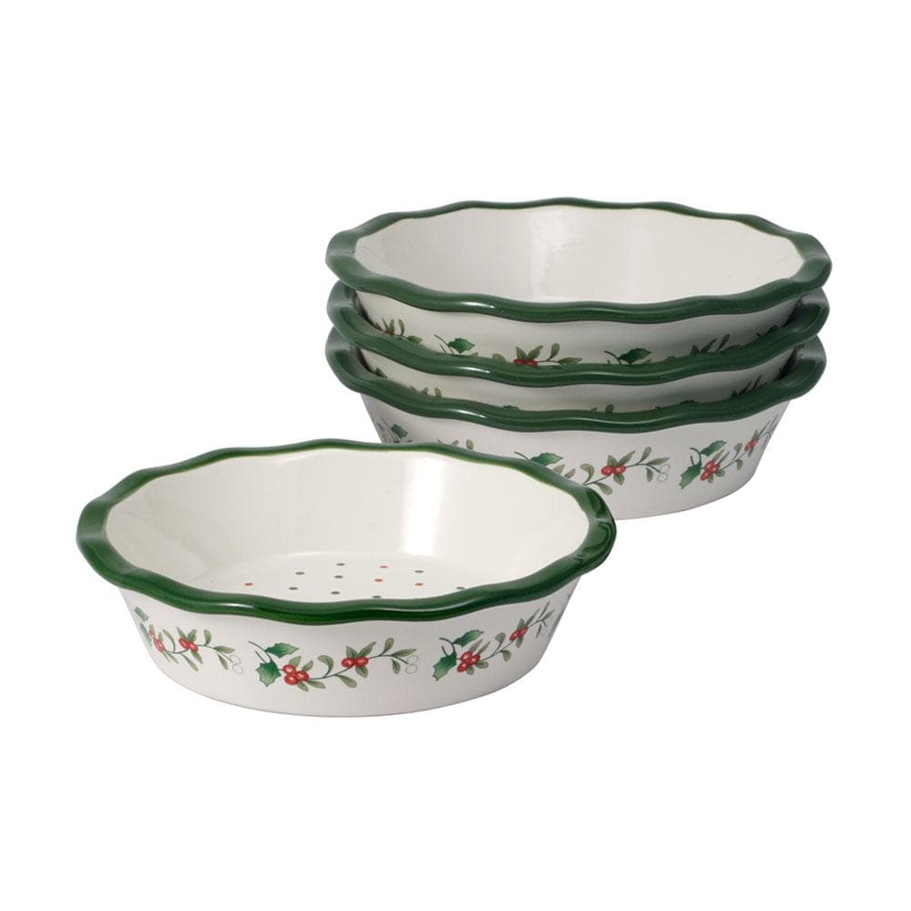 Winterberry Set Of 4 Mini Pie Plates