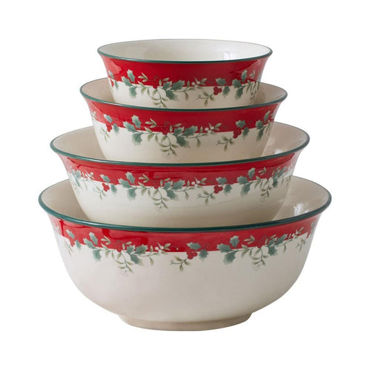 Winterberry Set Of 4 Serving Bowls