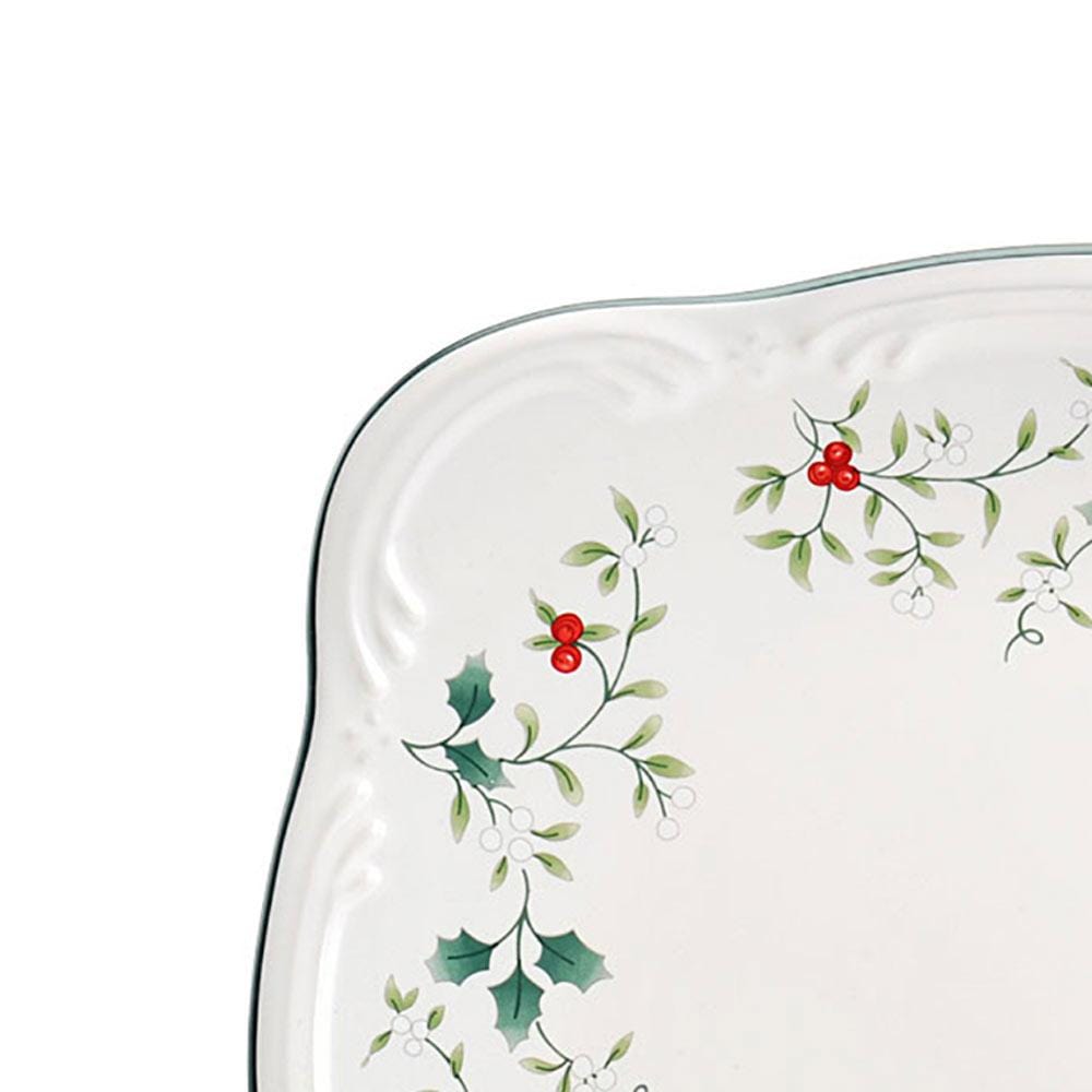 Winterberry Set Of 4 Square Salad Plates