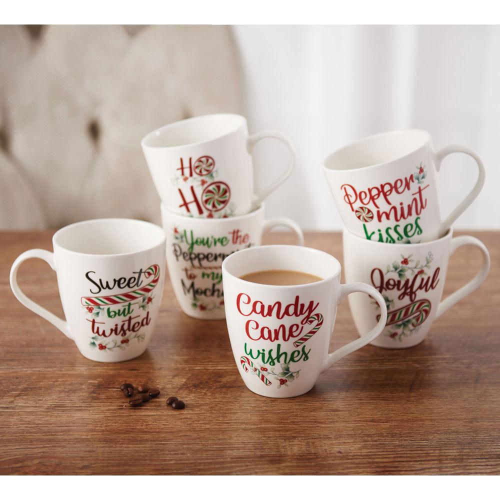 Winterberry Set Of 6 Sentiment Mugs