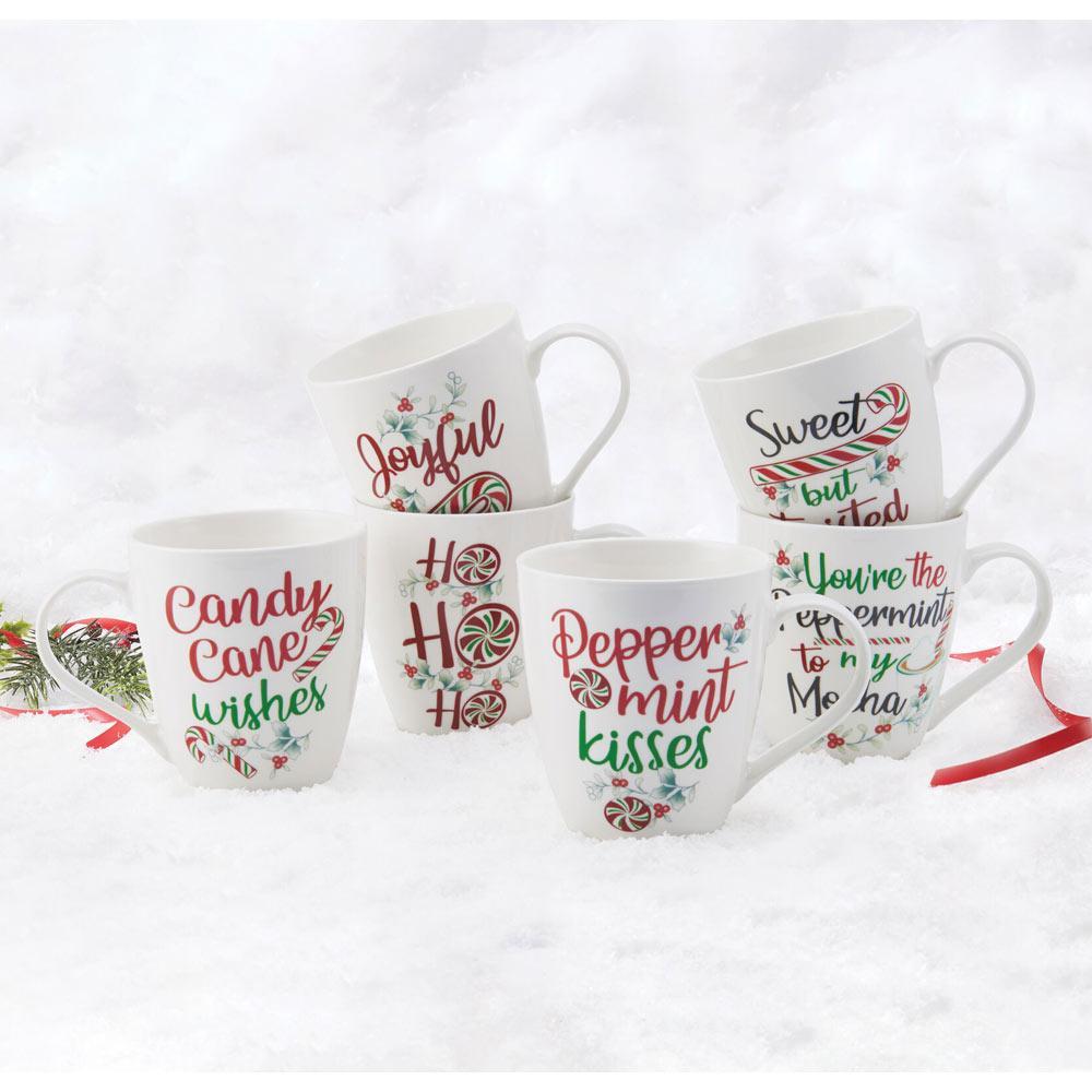 Winterberry Set Of 6 Sentiment Mugs